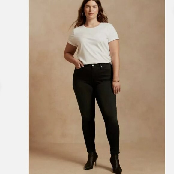 Banana Republic Mid Rise SOFT Skinny Jean Washed Black Size 14 SHORT MSRP $119 - Picture 5 of 7